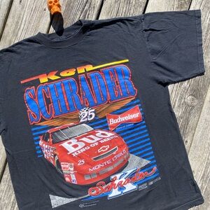 90s Nascar Budweiser big print racing shirt sz XL